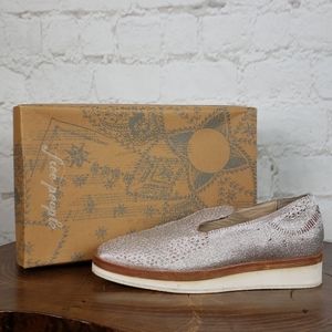 Free People Silver Snake Eyes Loafer size 38